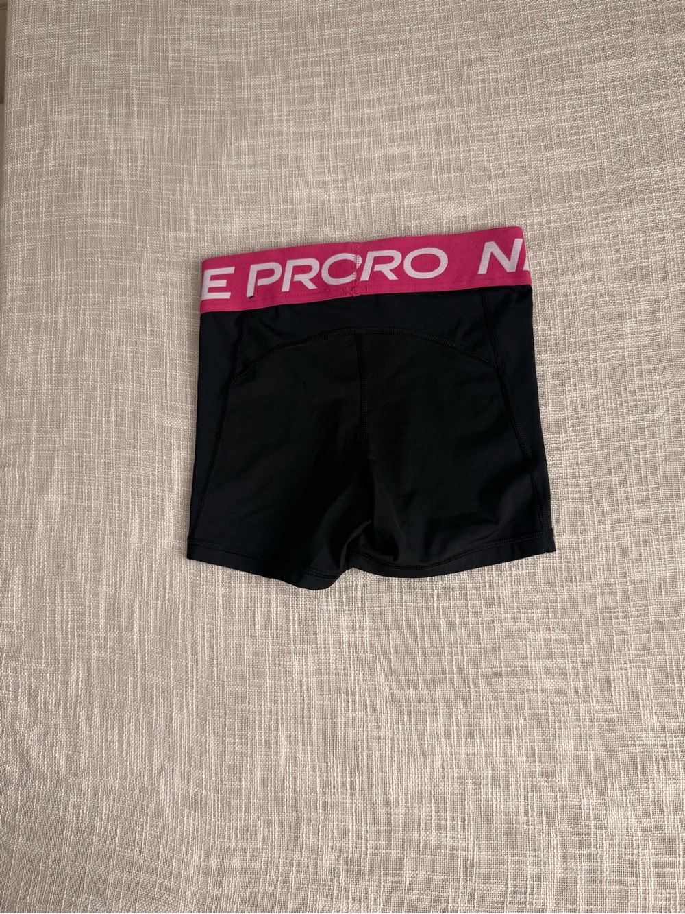 Nike Pro Dri-FIT Black Compression Shorts Pink Waistband XS - Picture 2 of 6